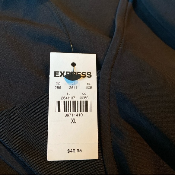 Express Ladies Sleeveless Black Thong Bodysuit Deep V-Neck NWT - Picture 7 of 7